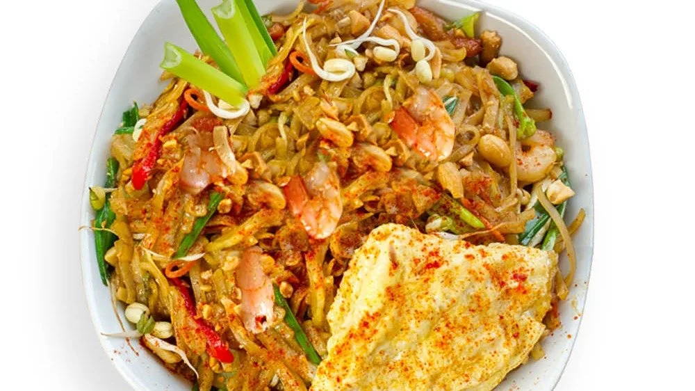 Pad Thai riisinuudlid krevettidega